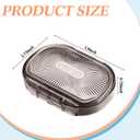 Kigley 4 Pcs Hair Tie Container Small Portable Travel Cotton Swab Holder Flosser Dispenser with Lid Plastic Box Beads Storage Containers for Small Items, 3.94 x 2.76 Inch (Gray)