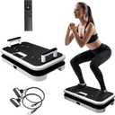 Professional Linear Vertical Vibration Plate - 50-60Hz Whole Body Platform for Bone Strength & Lymphatic Drainage, 3mm Amplitude for Muscle Recovery & Skeletal Health, 330lbs Capacity
