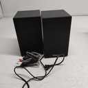 30W X 2 Powered Bookshelf Speakers - 3.5-RCA Input for Turntable, TV, PC, Record Player Speakers with 4 Inch Woofer & Wall Mounted (Black)