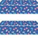 2 Pcs Hawaiian Tropical Palm Leaves Dark Blue Tablecloth Summer Beach Party Decorations 54108 Inches