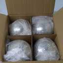 KI Store 4 pcs Disco Christmas Balls 6-Inch Gold Large Mirror Christmas Tree Ornaments for Xmas Decor