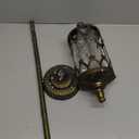 Vintage Floor Candelabra - 41" Tall Antique Gold Candle Holder with Glass Lantern, Rustic Gothic Metal Pillar Stand for Home Decor, Wedding & Event Centerpiece