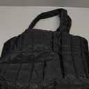 Quilted Tote Bag for Women, Lightweight Carryall Puffer Shoulder Bag Handbag for Travel, Work (Black)