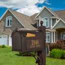 Whitehall Products Deluxe Mailbox Package, Aluminum, French Bronze - Includes Side plaques