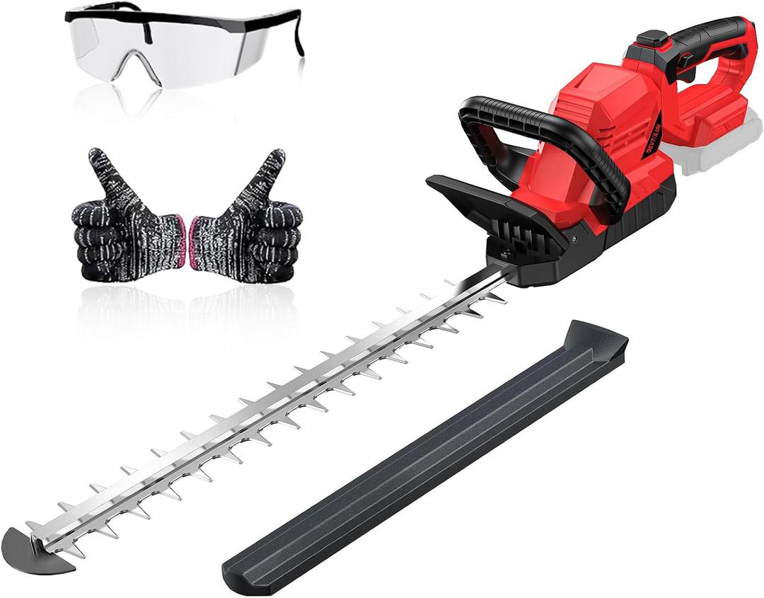 Cordless Hedge Trimmer for Milwaukee 18V Battery(Tool Only), 20'' Bush Trimmer, 3000RPM Electric Hedge Trimmer, 180Rotatable Head, Battery Powered Hedge Trimmer for Yard, Garden