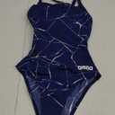 ARENA Women's Water Light Drop Back MaxLife One Piece Swimsuit (26, Navy/Royal)