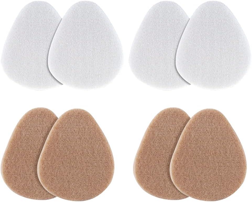 6 Pairs Felt Foot Pads Cushions Metatarsal Pads Ball of Foot Cushion Invisible Forefoot Pad Self Adhesive Shoe Inserts Insoles for Women Men