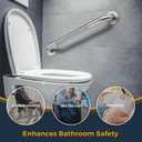 Grab Bars for Shower, 2 Pack 24-Inch Anti Slip Shower Handles for Elderly, Safety Shower Grab Bar, Stainless Steel Handicap Grab Bars for Bathroom,Toilet (Brushed Nickel, 1" Diameter)