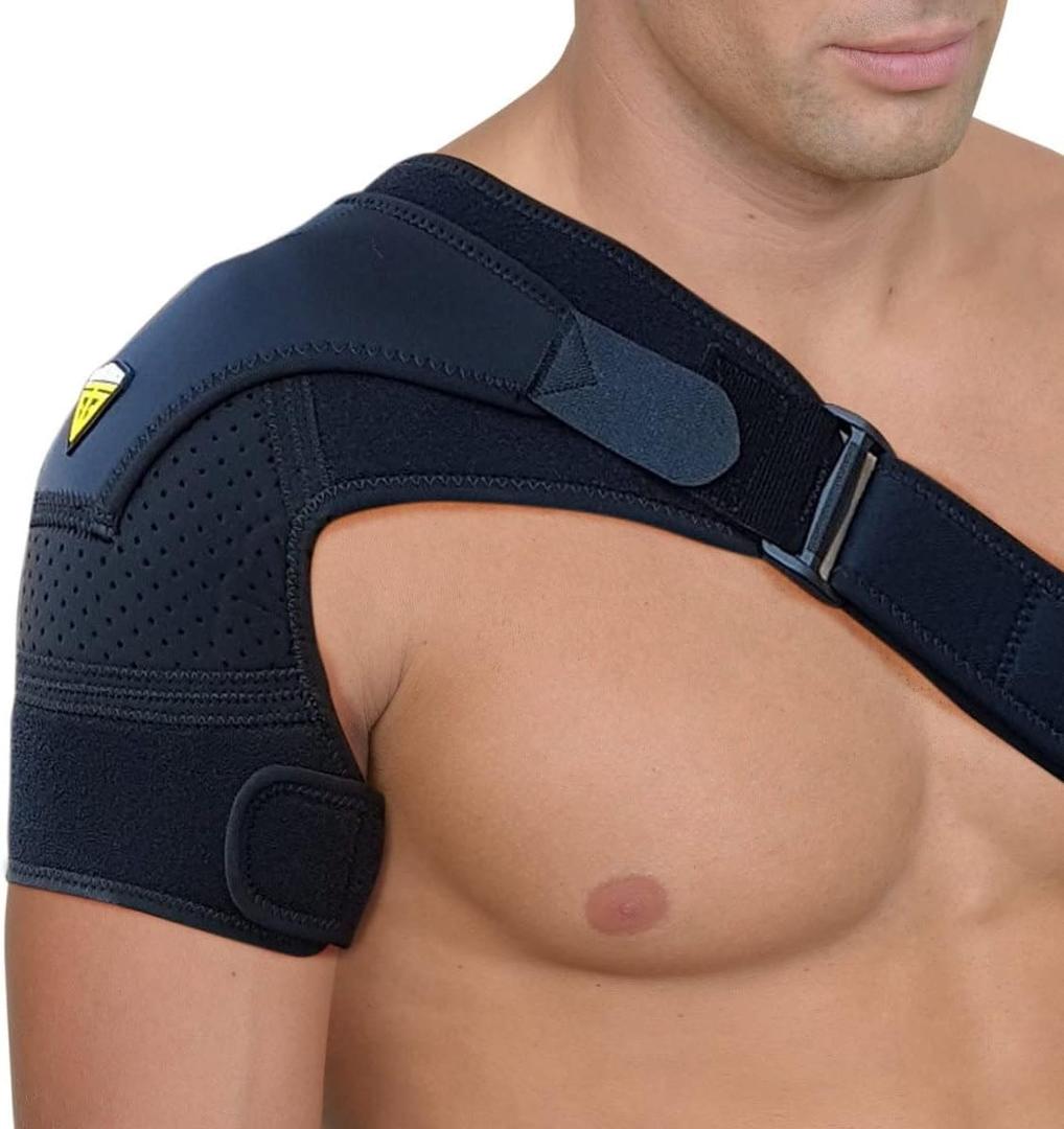 FIGHTECH Shoulder Brace for Torn Rotator Cuff for Men and Women - 4 Sizes - Support & Pain Relief (Black, Large/X-Large)