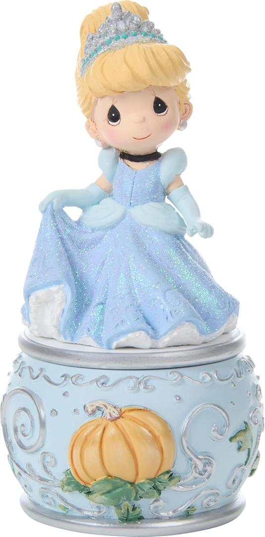 Precious Moments 252407 Disney Cinderella May All Your Dreams Come True Character Resin Trinket Box