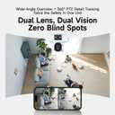 VSTARCAM 6MP Dual Lens Indoor Security Camera Wireless, 2.4G/5G WiFi Dual-Band with 360 PTZ & AI Auto Tracking, Color Night Vision, Two-Way Audio, Baby Monitor Pet Camera for 24/7 Home Security