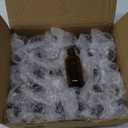 GreenHealth Pack of 4-1oz Amber Glass Bottles for Essential Oils - Mini Boston Round Bottles with Lids - Black Plastic Cap
