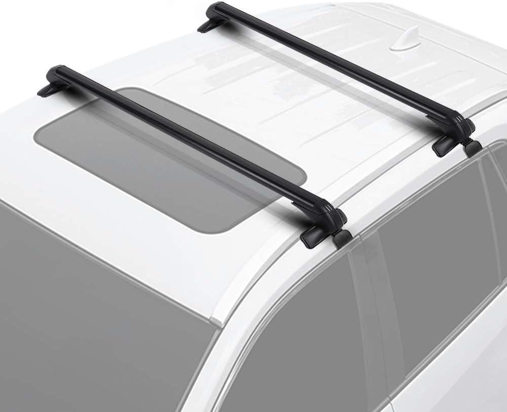 Roof Rack Cross Bar, 44.9" Universal Car Rooftop Cargo Carrier Luggage Rack Crossbars with Anti-Theft Locking Mechanism Fit for Car Vehicles SUVs