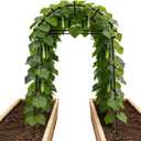 Garden Arch Trellis for Climbing Plants, Adjustable Tunnel Trellis 7.4FT Tall & 2.8 FT Depth, Metal Plant Support Garden Trellis Arch for Outdoor Climbing Vine,Vegetable, Fruit, Flower, 33"L x "W x 88"H