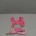 Didog Cute Small Dog Harness Collar and Leash Set with Bowtie, Breathable Soft Mesh Padded Puppy Harness, Dog Harness for Small Dogs Daily Walks Parties, Holiday Gatherings & Gifts, Hot Pink, S (S: Chest 13-16", Fit 5-11 lbs)