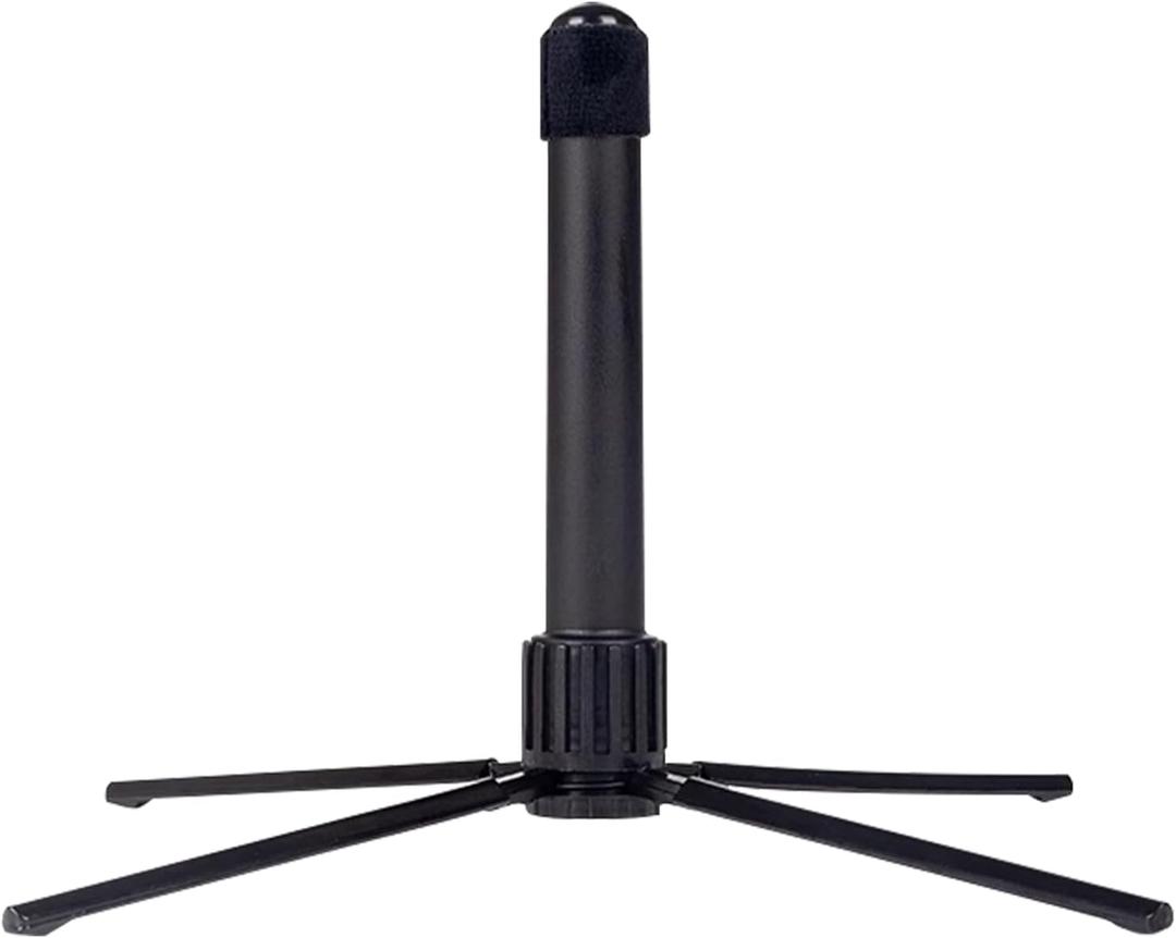 ROCHIX Portable Foldable Flute Stand - Metal Base, 4-Leg Stand for Flute & Piccolo, Black