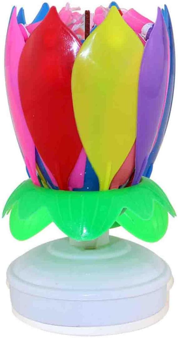 2 x 14 Rotating Lotus Birthday Candles with Music for Parties: Celebrate in Style (Color)
