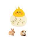 Guinea Pig Hay Bag Bunny Hay Feeder Double/Mulitipe Hole Large Opening Hanging Bags with Durable Hooks Cute Felt Design Easy to Clean Hay Feeder for Rabbit Guinea Pig Chinchilla(Yellow Chick)