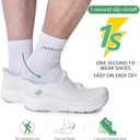 JACKSHIBO Mens Slip in Free up Hands Shoes Wide Toe Box Arch Support Orthopedic Walking Sneakers Cushioned Thick Zero Drop Sole Metatarsal Pads, Size: M45