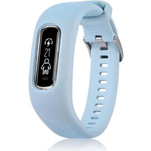 Strap TPU Wristband Compatible with Garmin vivosmart 4,Make Broken Original Band Work again (Small/Medium, Azure Blue)