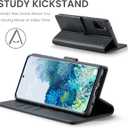 FLIPALM Wallet Case for Samsung Galaxy S20+/S20 Plus 6.7", RFID Blocking Credit Card Holder, PU Leather Folio Flip Kickstand Protective Shockproof Cover for Samsung S20+ (Black)