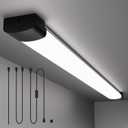 Plug in Light 4FT 5000K Linkable LED Tube Shop Closet Under-Cabinet Utility Lights, IP66 Waterproof, Overhead Ceiling Workbench Light, LED Light Bar for Room Office Garage Shop Bathroom
