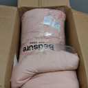 Bedsure King Size Comforter Set - 7 Pieces Floral Pink Soft Bedding Sets, King Bed in a Bag with Botanical Flowers Comforter, Sheets, Pillowcases & Shams