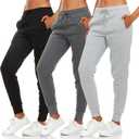 Bottom line 3 PAIRS OF JOGGER SWEATS,GRAY,BLACK AND DARK GRAY,SIZE L