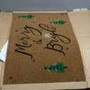 Calloway Mills AZ105602436 Christmas Doormat, Merry & Bright, 24" x 36", Natural/Black