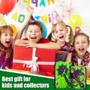 Protective Trading Card Albums - 4 Pocket Double Sided Collection Binder for 400 Cards, Durable Scratch-Resistant PU Cover, Sleeves for 3 Ring Binder, Portable Organizer for MTG Game Card(Green Rosha)