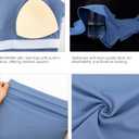 RUNNING GIRL Yoga Tank Tops for Women Built in Shelf Bra B/C Cups Strappy Back Activewear Workout Compression Tops (Blue, M)