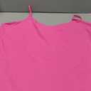 Women's Solid Color Minimalist Striped Classic Plus Size Sleeveless Camisole (XX-Large, Rose Red)