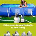 SUMMERBUDDY Above Ground Pool Parts, Replacement Pool Pump Part for Intex/Bestway/Coleman with Plunger Valve, 1.5" Outlet Strainer & Inlet Nozzle, Pool Hose Adapter for Intex Sand Pump (Grey)