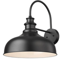 Bestshared Large Outdoor Farmhouse Barn Lights 16 Inch Dome Outdoor Wall Lighting Fixture Industrial Wall Sconces Exterior Mount Lantern Light for Porch,Entryway,Garage (1Pack,Black+White)