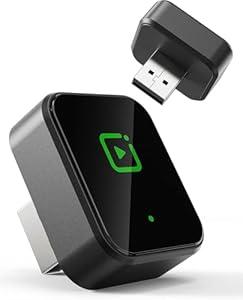 CarPlay Wireless Adapter for iPhone, 2025 Upgraded Converts Wired to Wireless Carplay Adapter Dongle, Plug & Play, Auto Connect, Mini Size, Zero Latency, Compatible with Vehicles 2016+& iPhone(Grey)