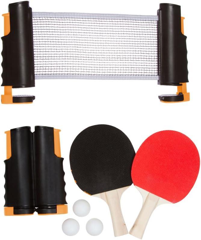 Trademark Innovations Anywhere Table Tennis Set with Paddles and Balls