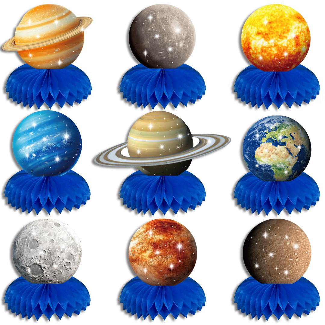 2 Pack 9PCS Star Table Decorations Honeycomb Centerpieces Party Favor Supplies