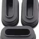 12PCS 0.59x1.28inch Black Oval Plastic Pipe Insert Chair Leg Table Leg Casing End Cap Furniture Leg Cap Tube Insert Suitable for Desk Filing Cabinet Furniture