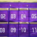 Numbered Cell Phone Pocket Charts for Classroom,Over the Door Hanging Calculator Holder Organizer 36 Pockets with Hooks for Teachers Purple