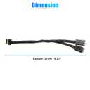 X AUTOHAUX Car Bus EFI Y Splitter Cable 558-465 for Holley EFI for Terminator X for Sniper EFI System for Dominator TERMX-Y-6 Can Bus Y-Splitter Harness 1 to 2 Converter Nylon Braided Tube