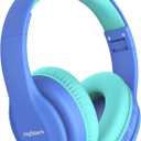 JoySpark Kids Bluetooth Headphones, Lightweight Wireless Headphones for Kids, 85/94dB Volume Limited, 60 Hours Playtime, Bluetooth 5.3, Over-Ear Toddler Headsets with Built-in Mic-Blue