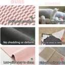 TYUU Pink Bathroom Rugs Non Slip Washable, Super Absorbent Thin Bath Mat Small Quick Dry Low Pile Bathroom Rug, Pink 16"x24"