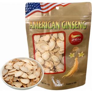Zen Ginseng American Wisconsin Ginseng Slices, 4 Oz, 1 Bag