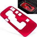 Trim Gear Frame Cover Gear Shift Box Cover for Jeep Wrangler 2012-2018 JK JKU Sport Sahara Freedom Rubicon Unlimited Gear Shift Panel Cover Trim Interior Decoration Accessories Aluminum (Red)