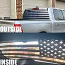 Black American Flag Rear Window Decal for Trucks, SUVs & Cars (65x17 Inches) - Matte Black US Flag Sticker - Fits Pickup Trucks, Sedan Windows - UV Resistant, Easy to Install