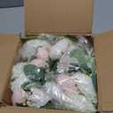 Yastouay 4 Bouquets Peonies Artificial Flowers, Mixed Pink & White Fake Peonies with Large Bloom, Silk Peony Flowers Faux Peony Bouquet for Wedding Centerpieces, Table, Vase & Home Decor