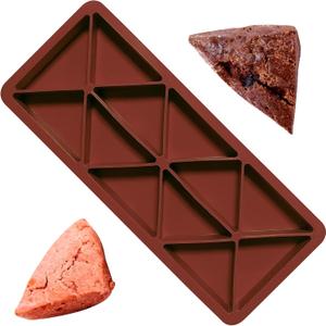 Scone Pan Silicone Molds,Scone Pans for Baking,12-Cavity Nonstick Large Silicone Mold for Scone,Pizza Slice Baking,Corn Bread,Mousse Cake