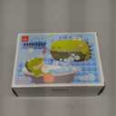 Electric Bathtub Bubble Machine, Kids Cute Cartoon Animal Dinosaur Bubble Blower Machine Alligator Bubble Maker Bath Toy with Music and Vacuum Suction Cups (Green)