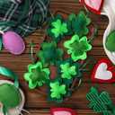Kingdder 24 Pcs St Patrick's Day Felt Shamrocks Ornaments for Tree Valentine Valentine's Day Heart Hanging Decorations Easter Hanging Egg Ornaments for Holiday Wedding Party Home(Cute Style)