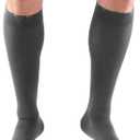 Truform 20-30 mmHg Compression Stockings for Men and Women, Knee High Length, Closed Toe, Charcoal, 2X-Large